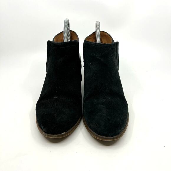 Madewell Black Suede and Leather Ankle Boots Women's 7.5 US - Picture 4 of 9